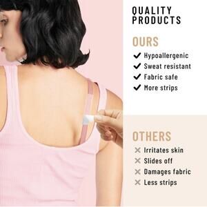 Fabric Clothing Tape (100 Strips & 25 Dots), Body Tape, Double Sided, Dress Tape